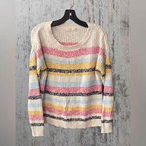 Harper Heritage Multi-Colored Striped Sweater Medium
